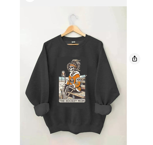 Hockey Mom Skeleton Crew Neck