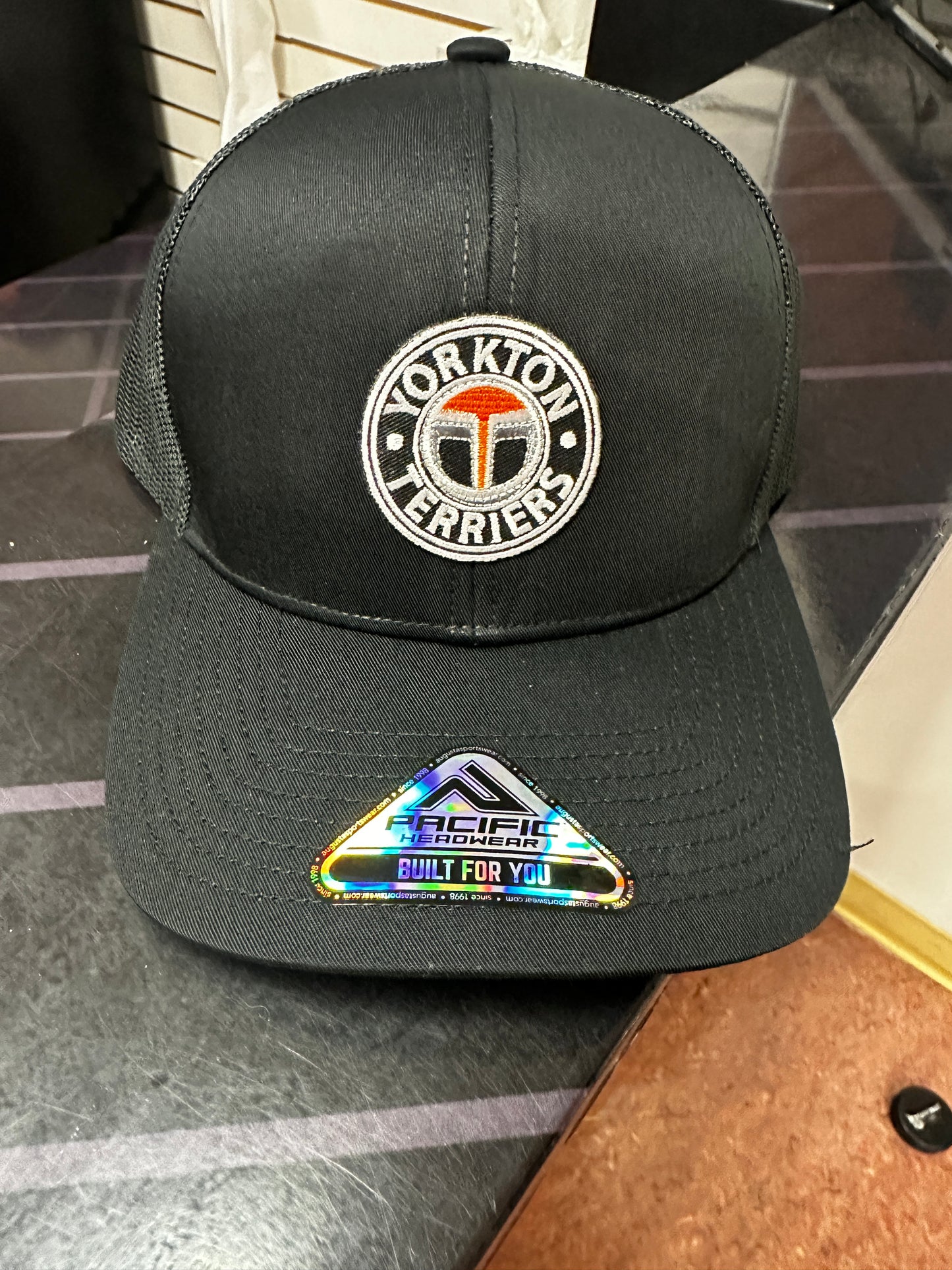 Black Yorkton Terriers Trucker Hat